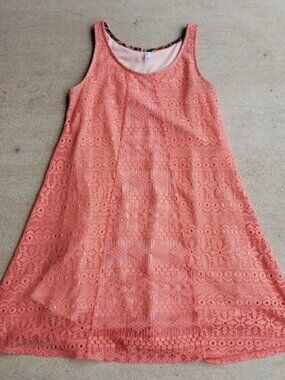 Xhilaration Peach Lace Tank Dress.